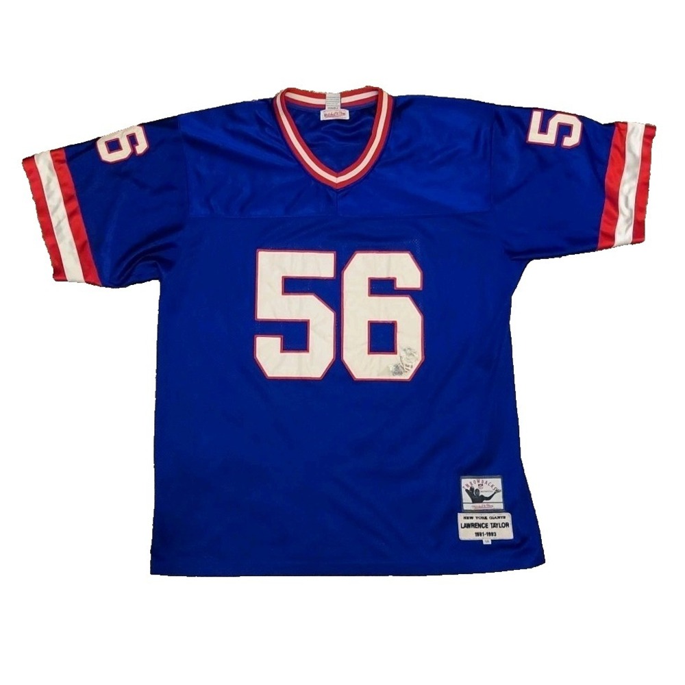 Lawrence Taylor New York Giants Mitchell & Ness Jersey #56 Throwbacks sz 58‎